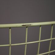 6 metal chairs, painted in teal
