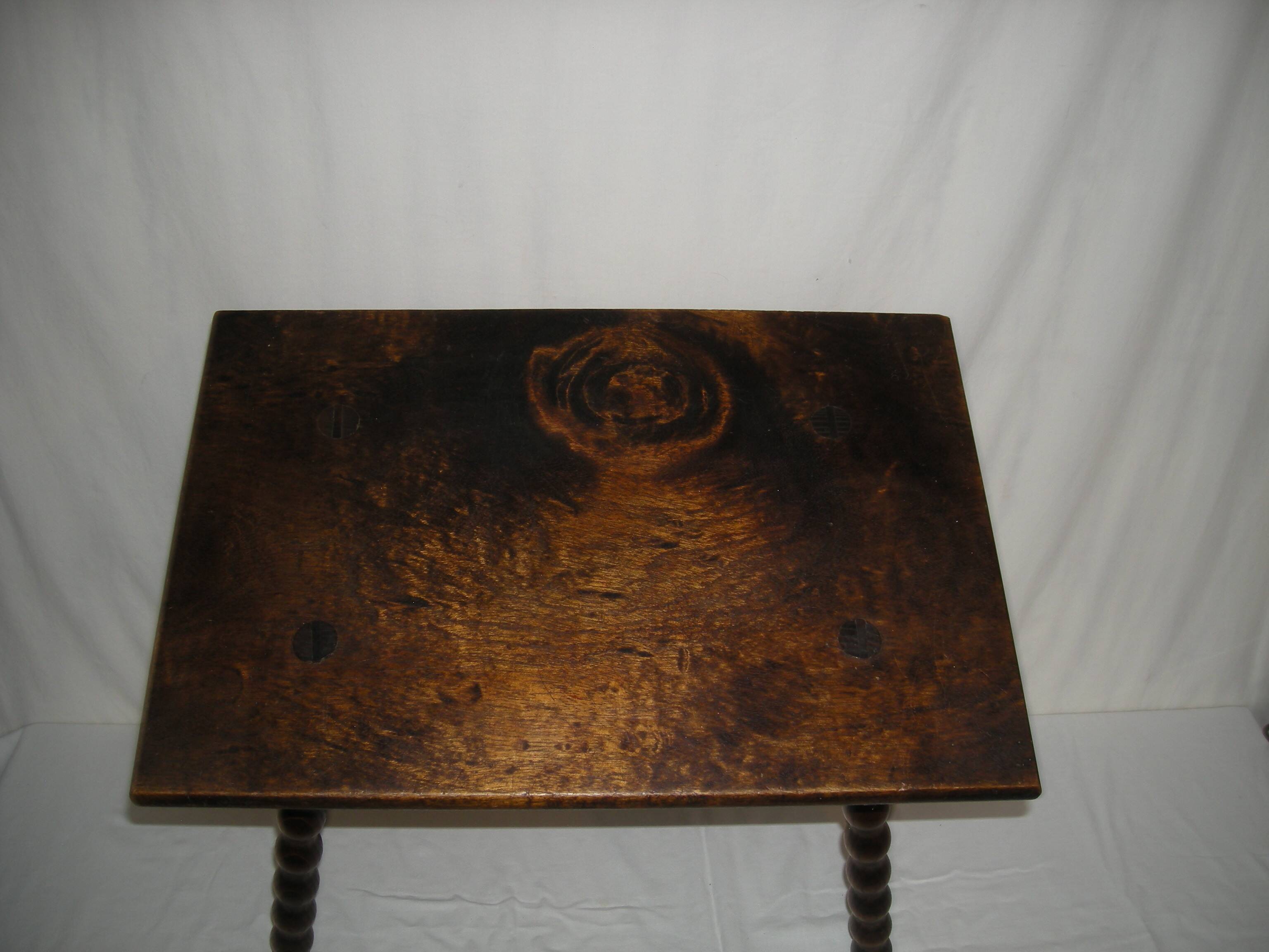 Turned wood coffee table from the 50s and 60s