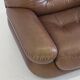 Dark brown leather Sapporo armchair for Mobil Girgi