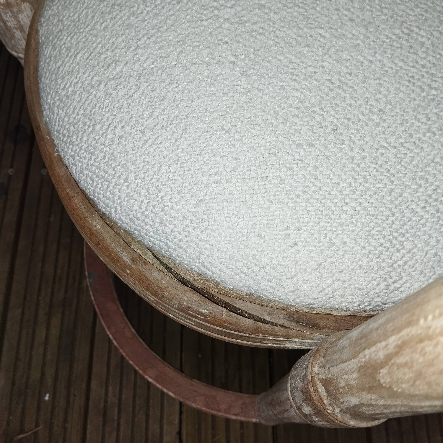 Pair of antique barrel armchairs