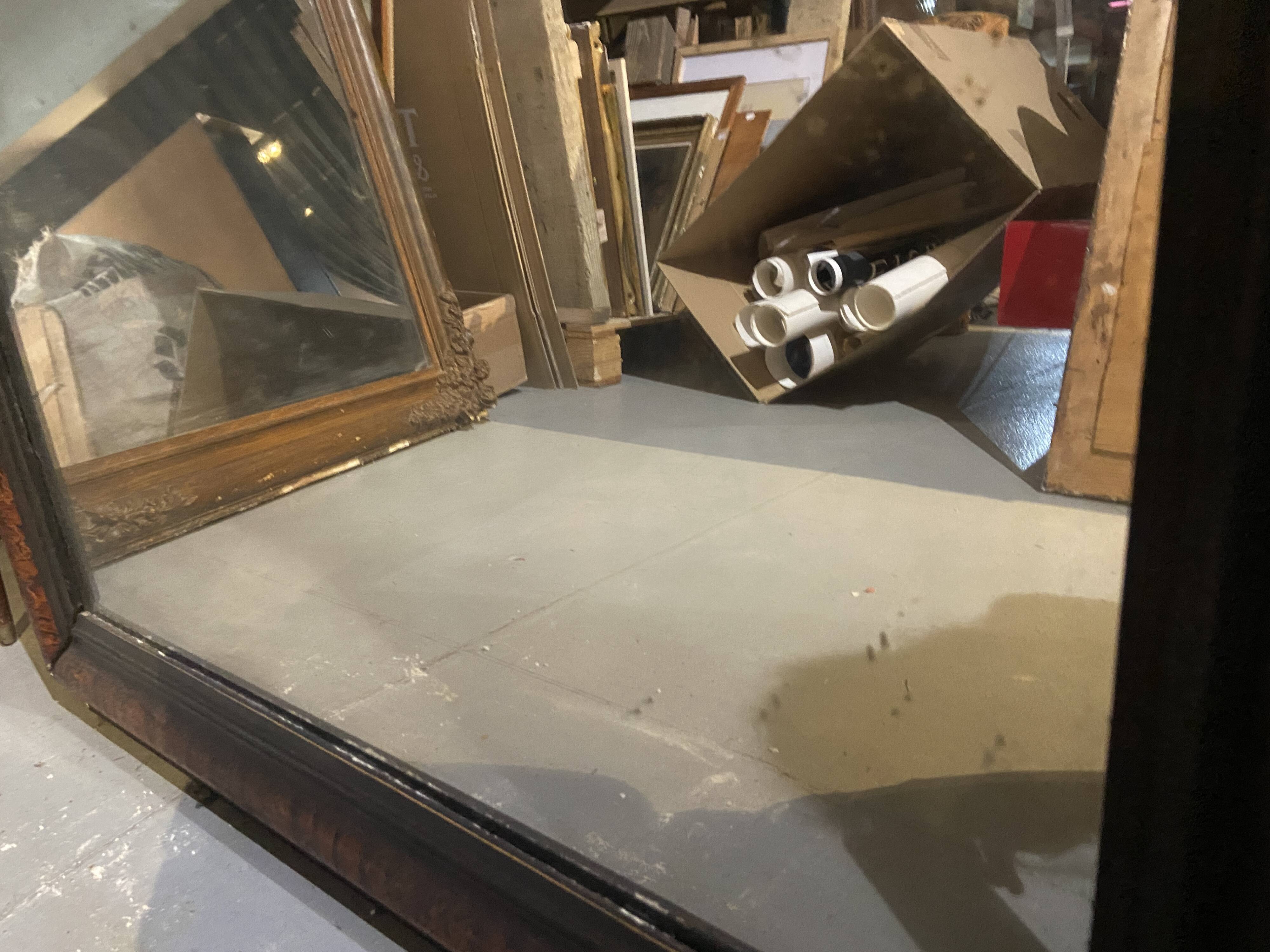 Mirror with wooden frame