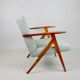 Vintage light blue turquise armchair, 1970s