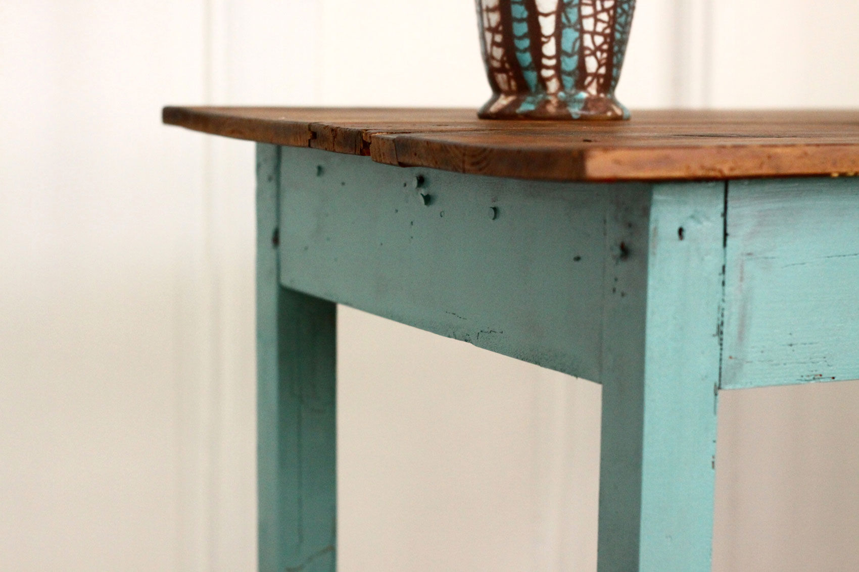 Patinoed wooden table