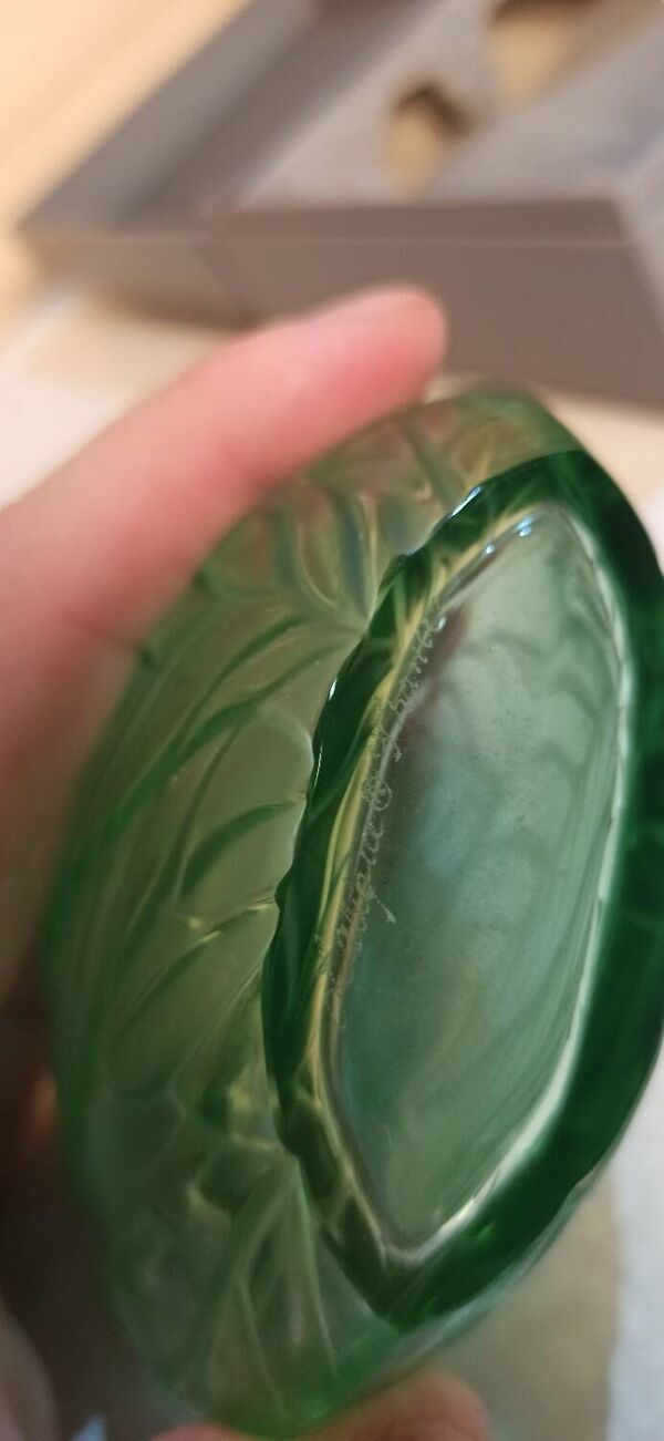 Vase Lalique vert