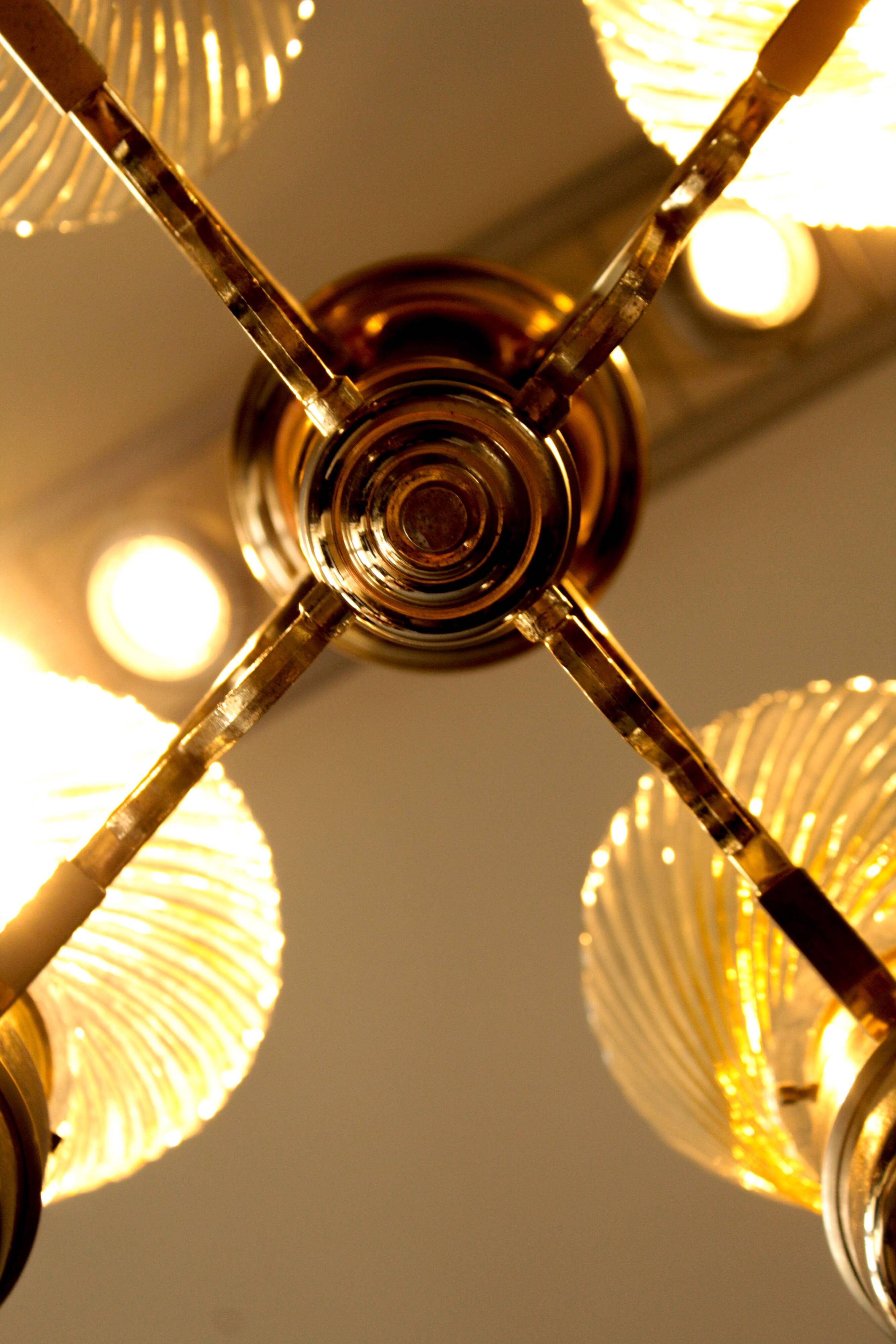 Italian lampadario in glass of Murano 1940s In ottime Conditions