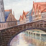 Oil on canvas seen from Bruges