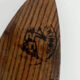 Pair of vintage Telemarking wooden skis, retro decoration