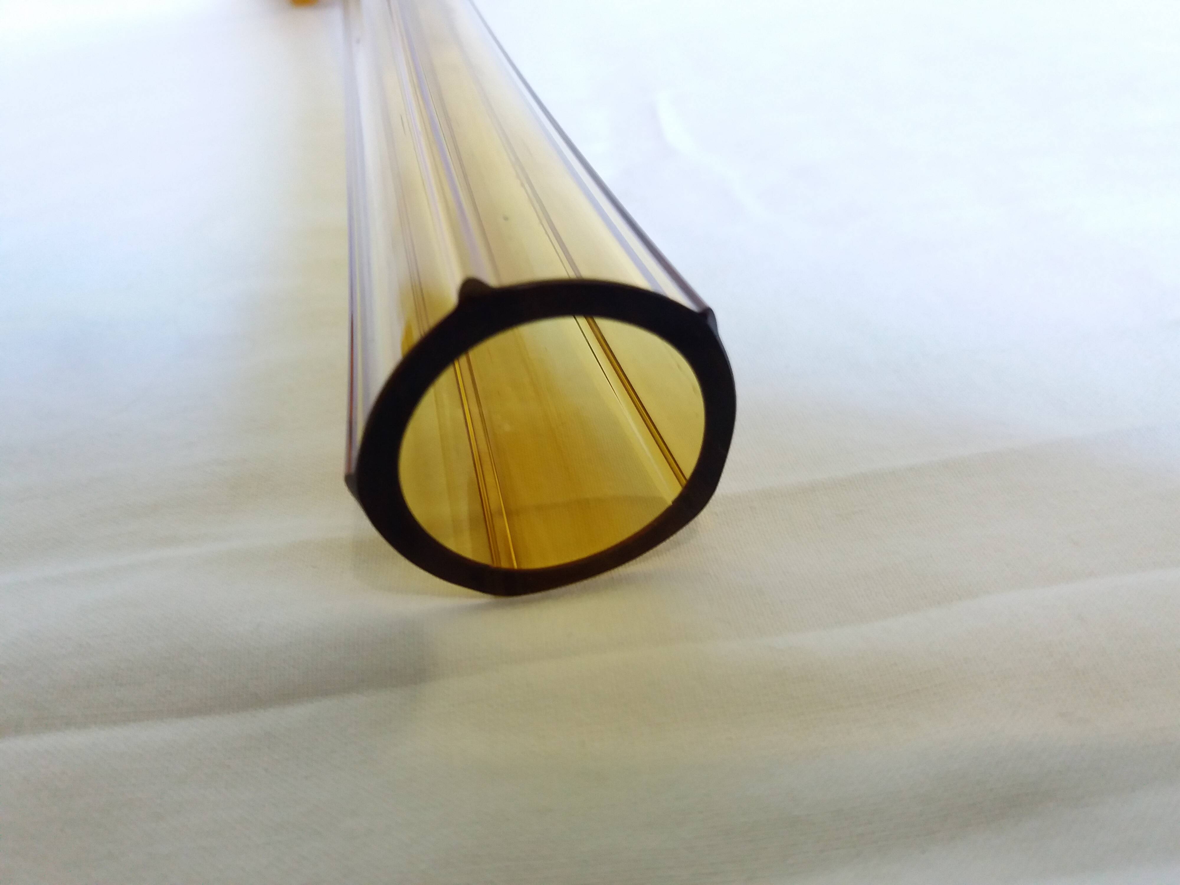 Murano style amber glass soliflore vase