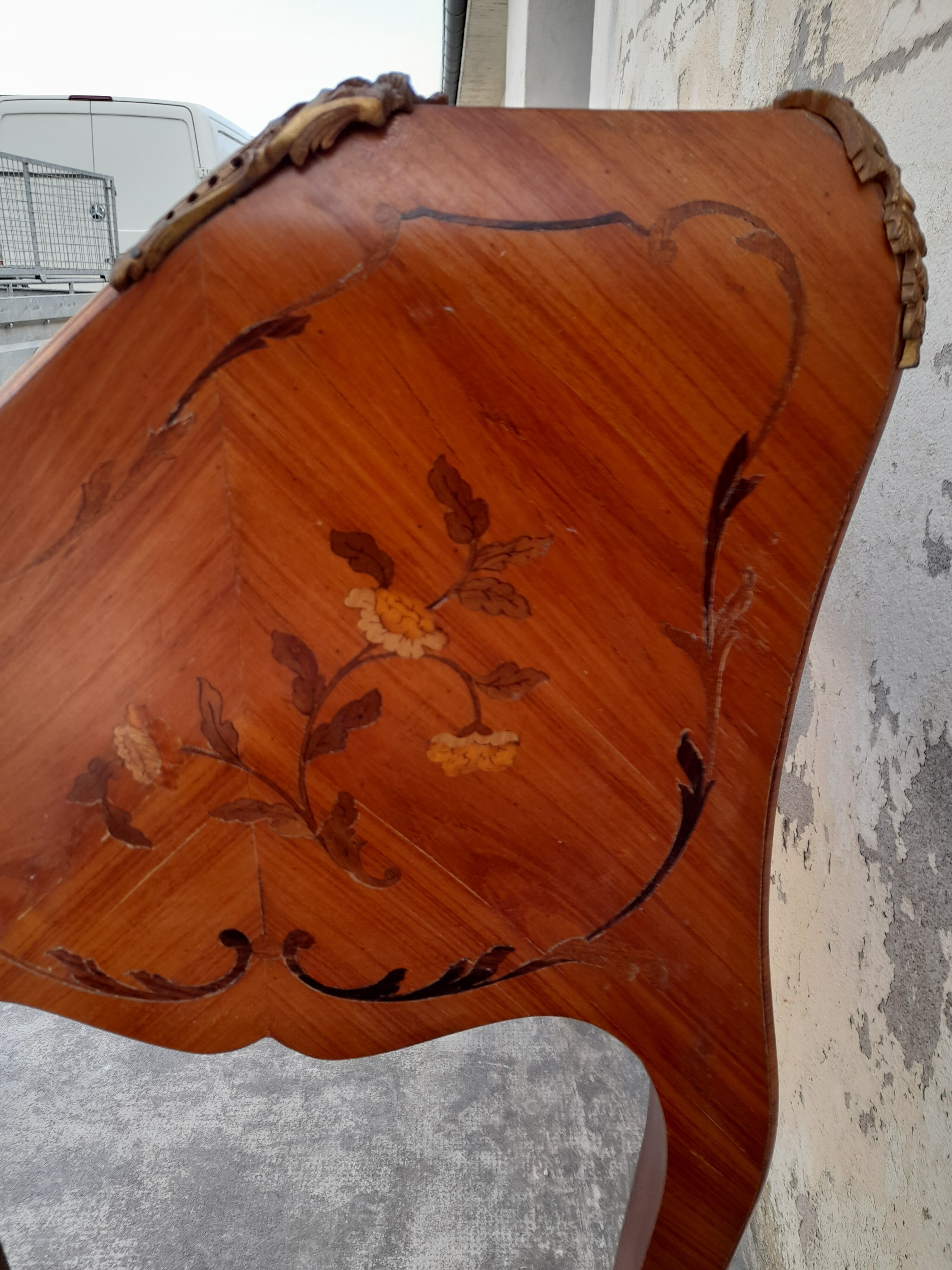 Writing desk back to donkey style Louis XV in rosewood