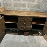 Industrial wood and metal sideboard