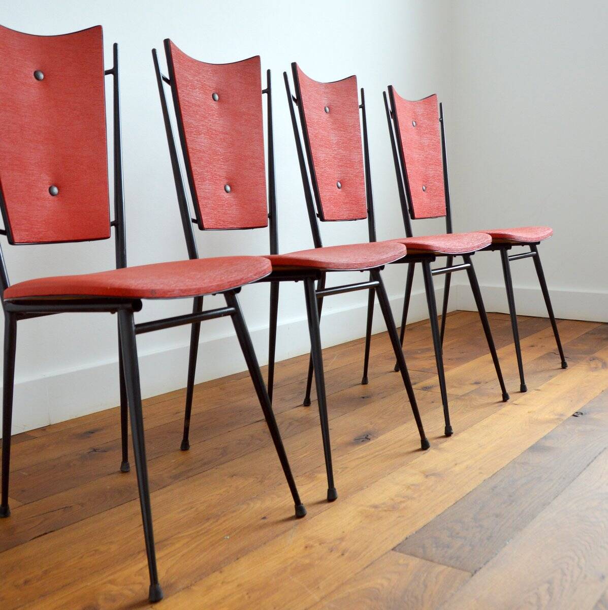 Set of 4  rockabilly chairs 1950s