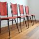 Set of 4  rockabilly chairs 1950s