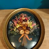 Frame domed dried flowers