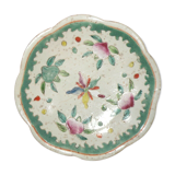 Plate China period nineteenth decorated enamelled stylized with fruit
