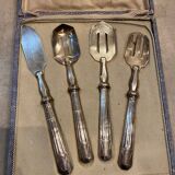 Silver dessert serving cutlery with minerva stamp original box