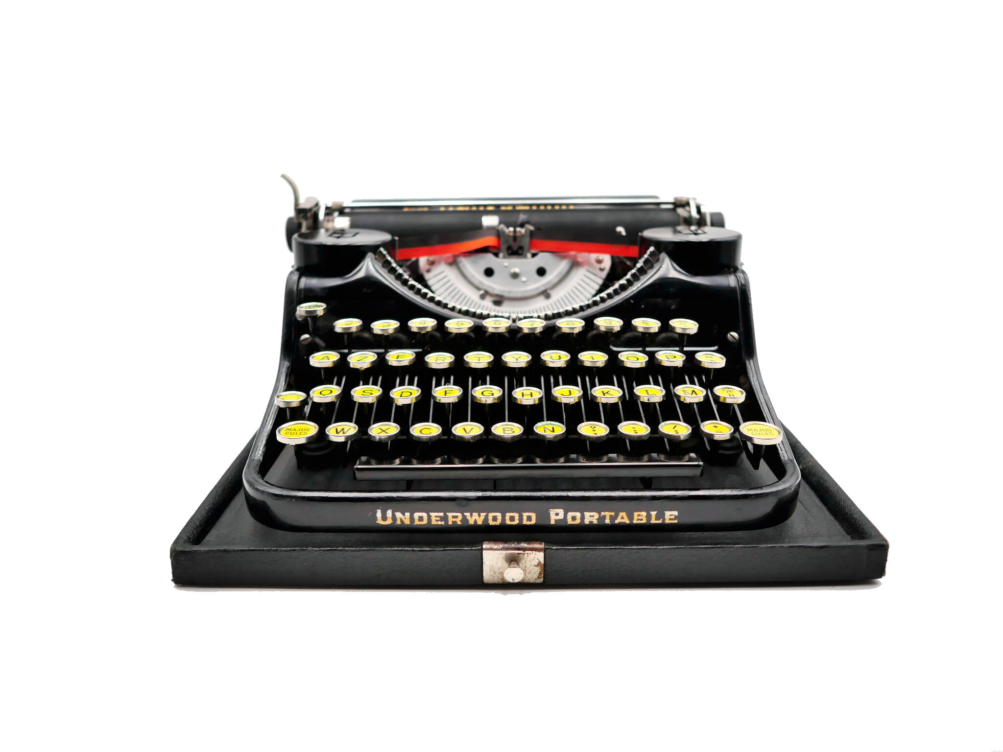 Underwood Portable 4 Bank Typewriter Revised New Black Ribbon 1930