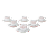 Set of porcelain cups, Italian design, 1980s, production: Italy