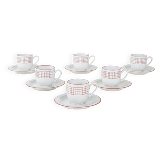 Set of porcelain cups, Italian design, 1980s, production: Italy