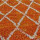 bright orange Beni Ouarain rug 250*150cm