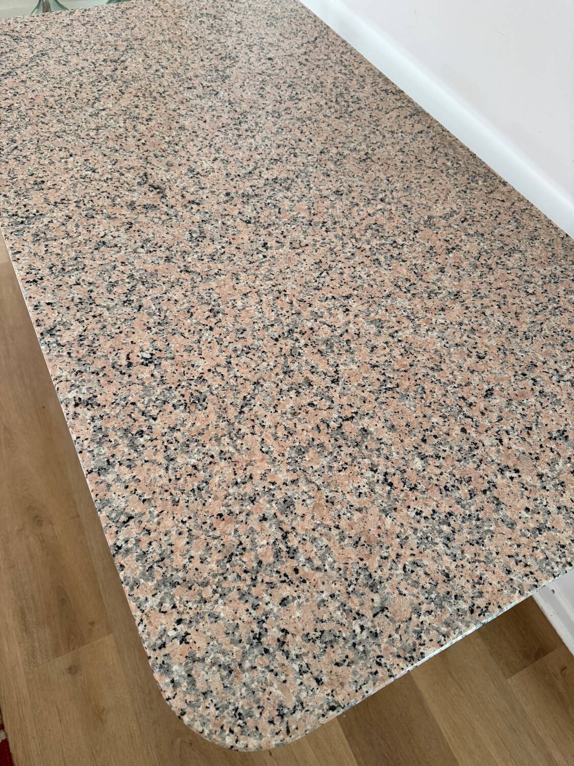 Marble and wrought iron table