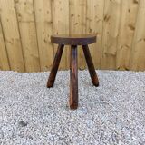 Solid wood tripod stool