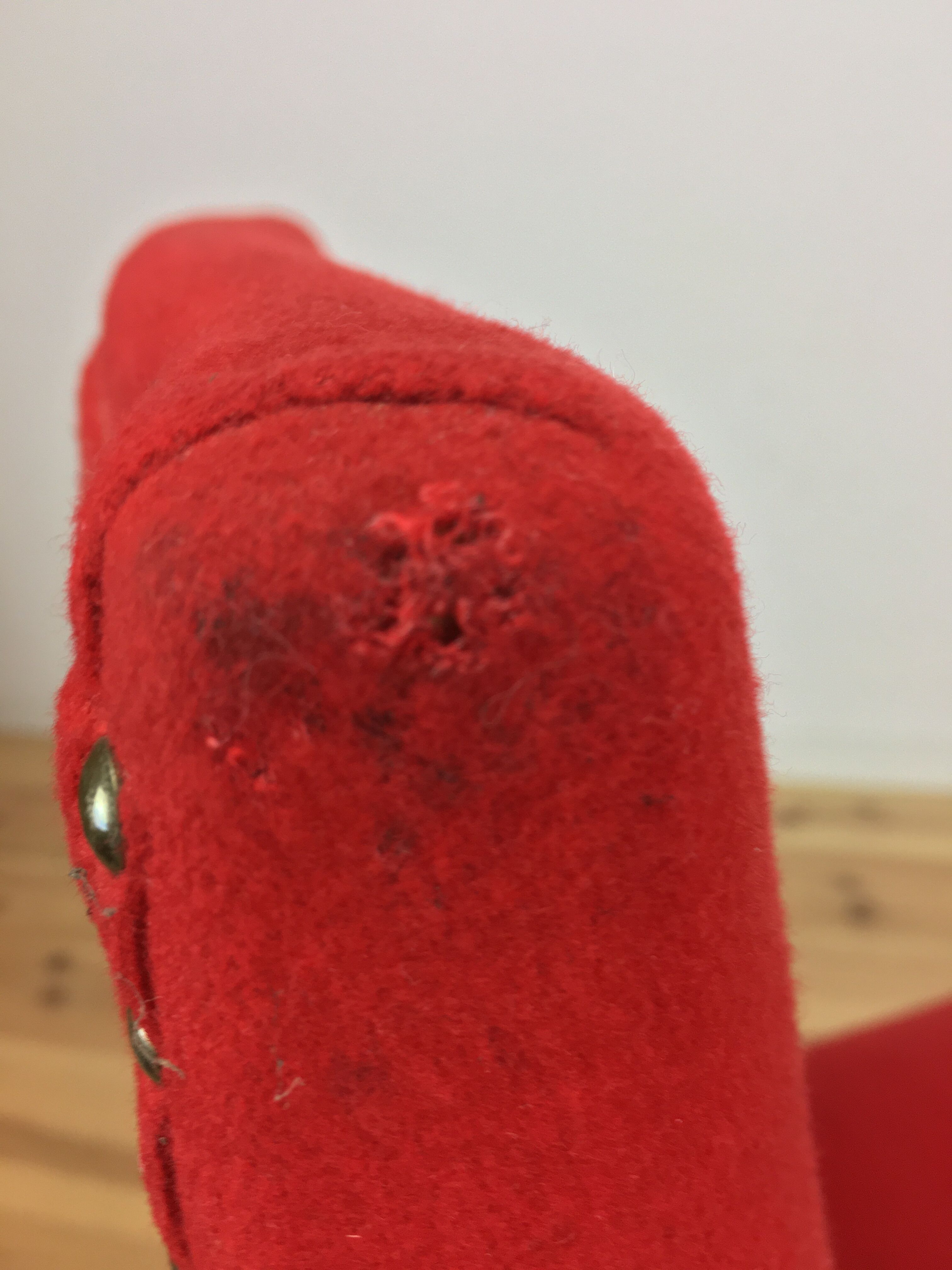 Vintage Steiner 60s chair, red, wood