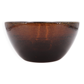Coupe vide poche en verre bullé ambré de Biot, années 70