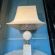 Lampe barbier en travertin 