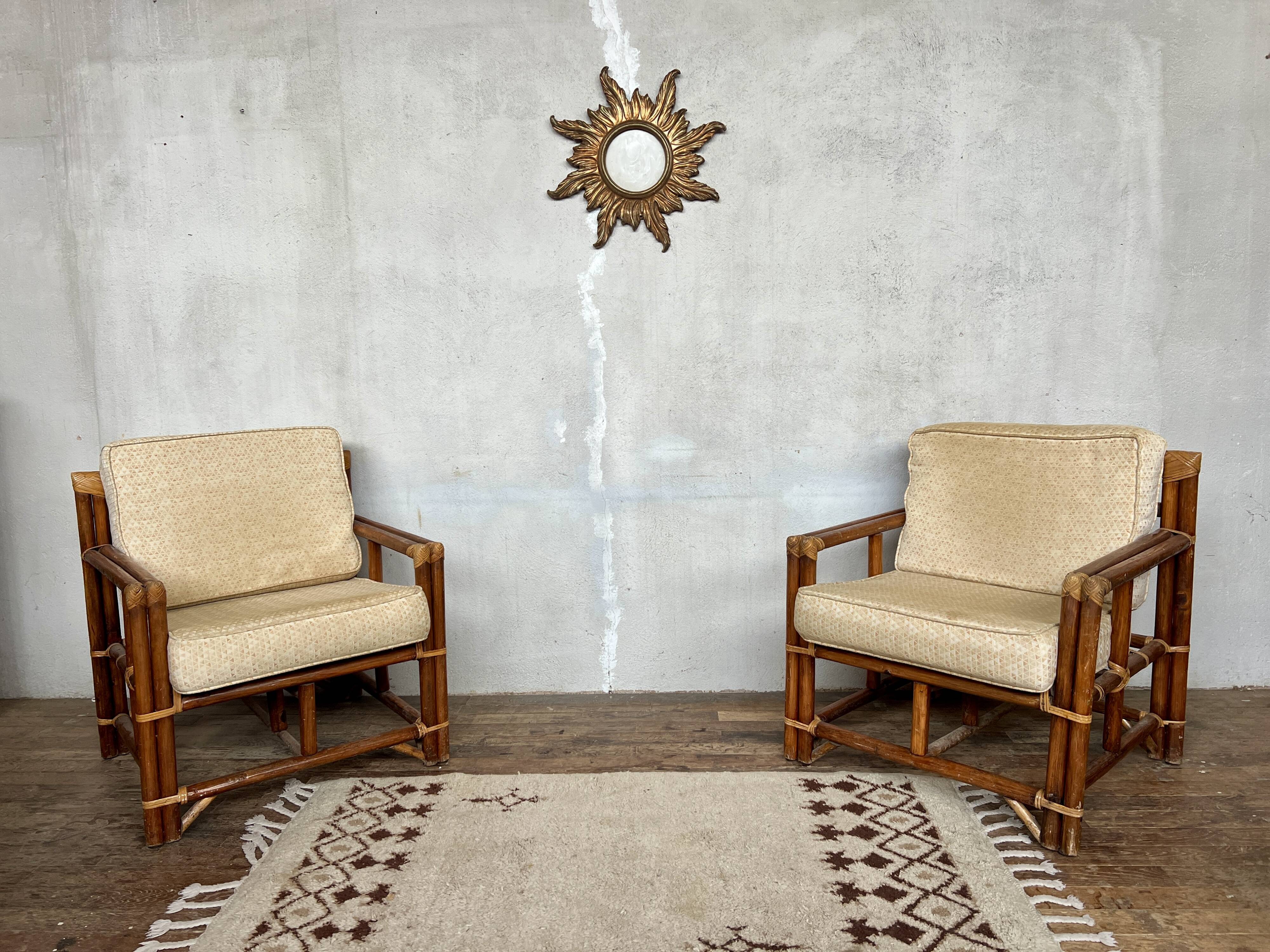 ✨ Vintage rattan armchairs – 1960s ✨