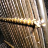 Metal and glass top side table