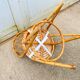 Armchair office chair in vintage rattan 60s