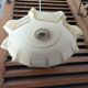 Suspension abat jour corole verre orangé dentelle dpc 082320