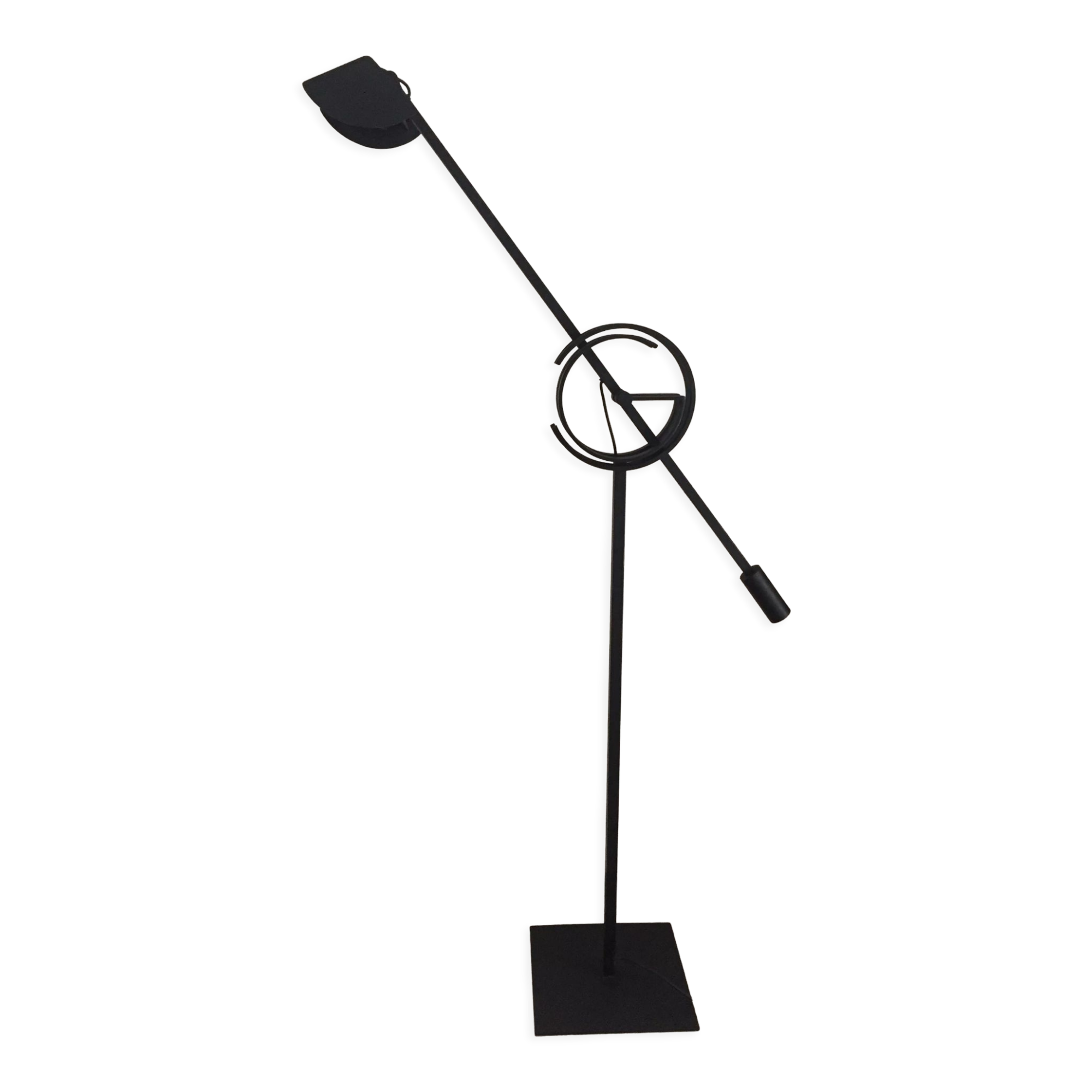 Relco Italia “Il Tempo” floor lamp in matt black lacquered steel