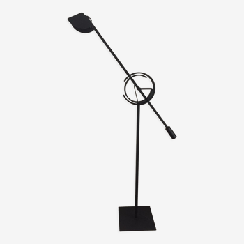 Lampadaire « Il Tempo » Relco Italia en acier laqué noir mat