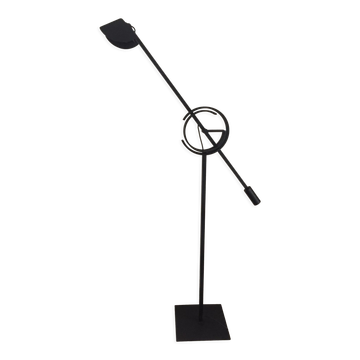 Lampadaire « Il Tempo » Relco Italia en acier laqué noir mat
