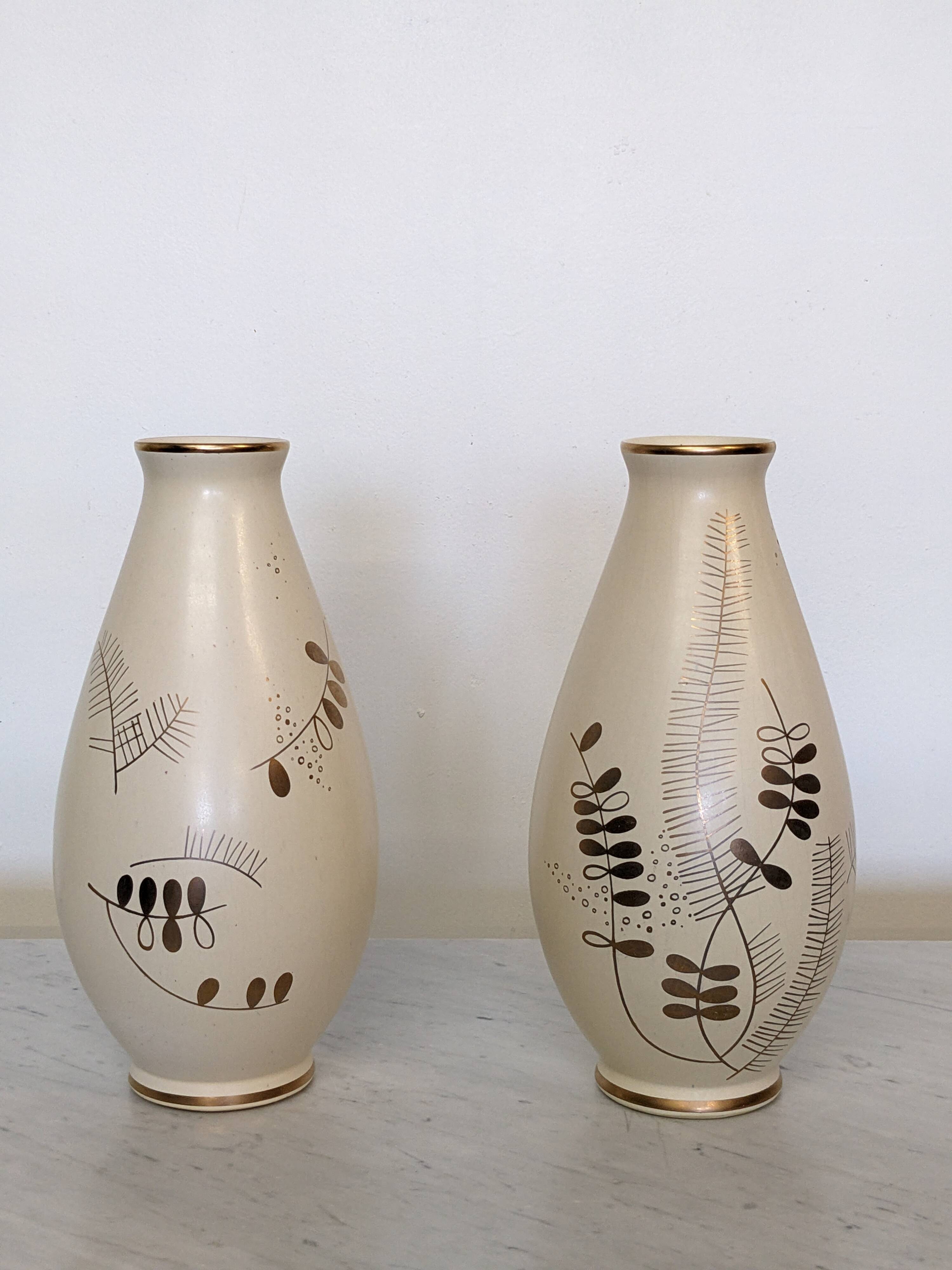 Pair of Art Deco vases from the Sainte-Radegonde factory, 1930s