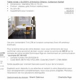 Glossy round table Antonio Citterio