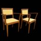 Paire de fauteuils bridge art deco