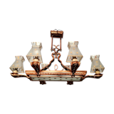 Rectangular chandelier 8 petitot