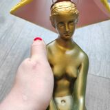Lampe déesse grec en plâtre à poser Pacini
