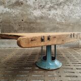 Antique dining table XXL on industrial machine leg