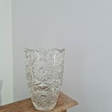 Vintage chiseled glass vase