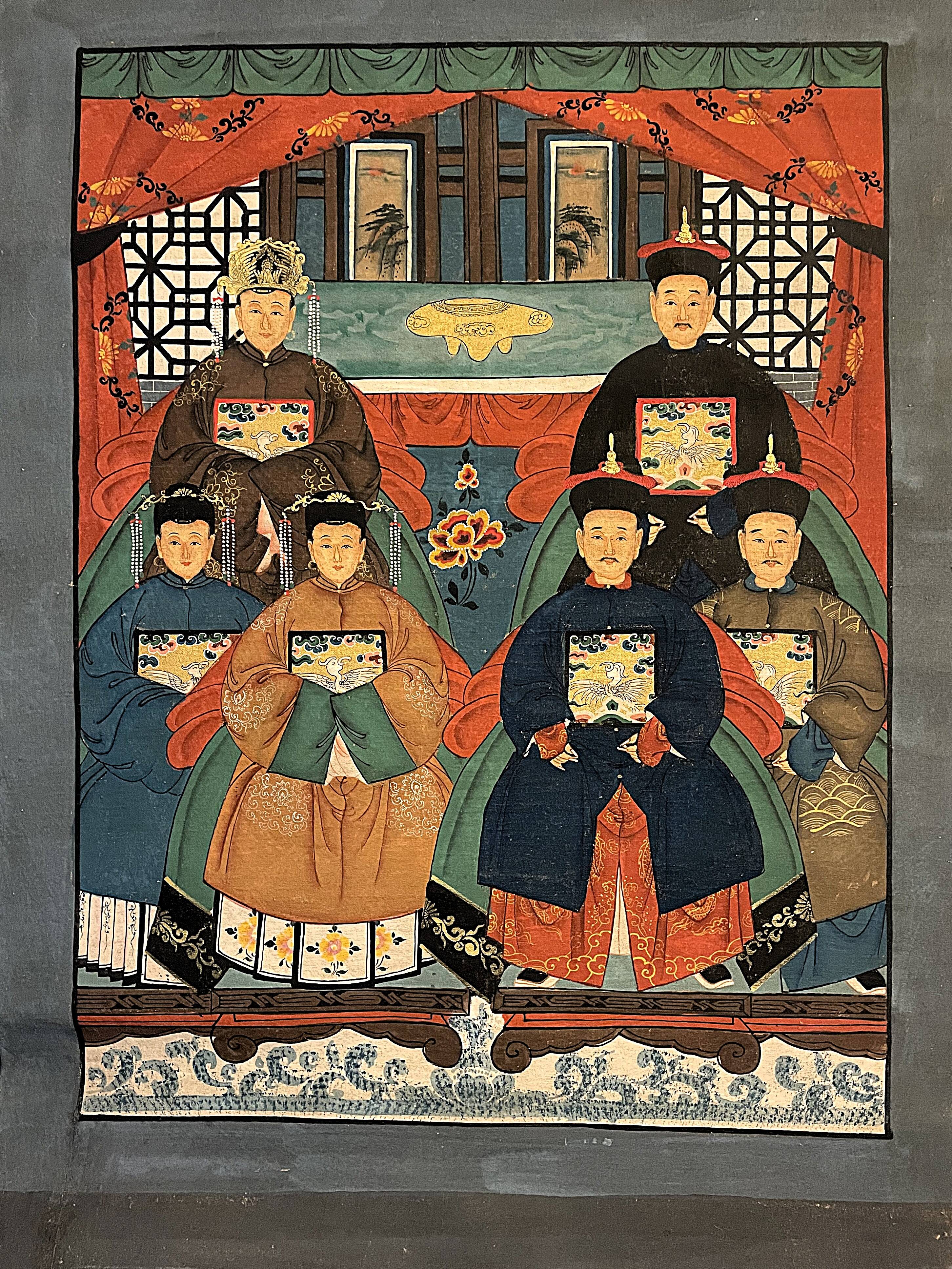 Painting, portrait of Chinese ancestors