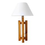 Modernist Scandinavian lamp in solid pine – Sweden, 1970s