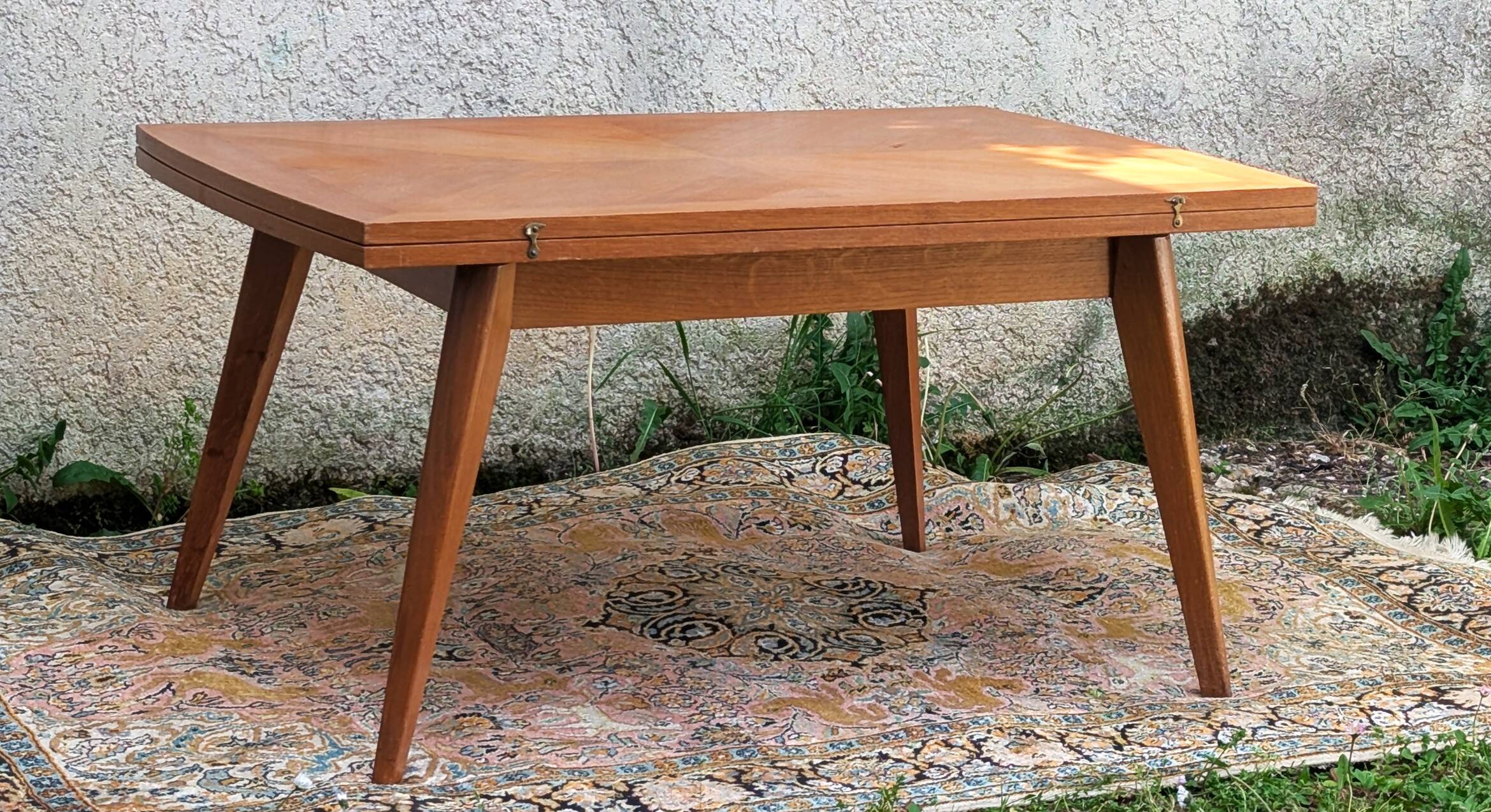 Table Vintage Modulable Magic Révélation Pieds compas par Albert Ducrot, ve