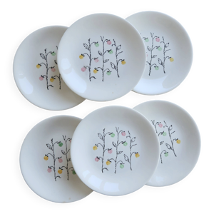6 assiettes plates vintage
