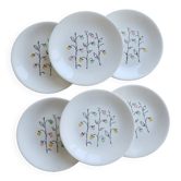 6 assiettes plates vintage faïence de Gien modèle Marie-Claire