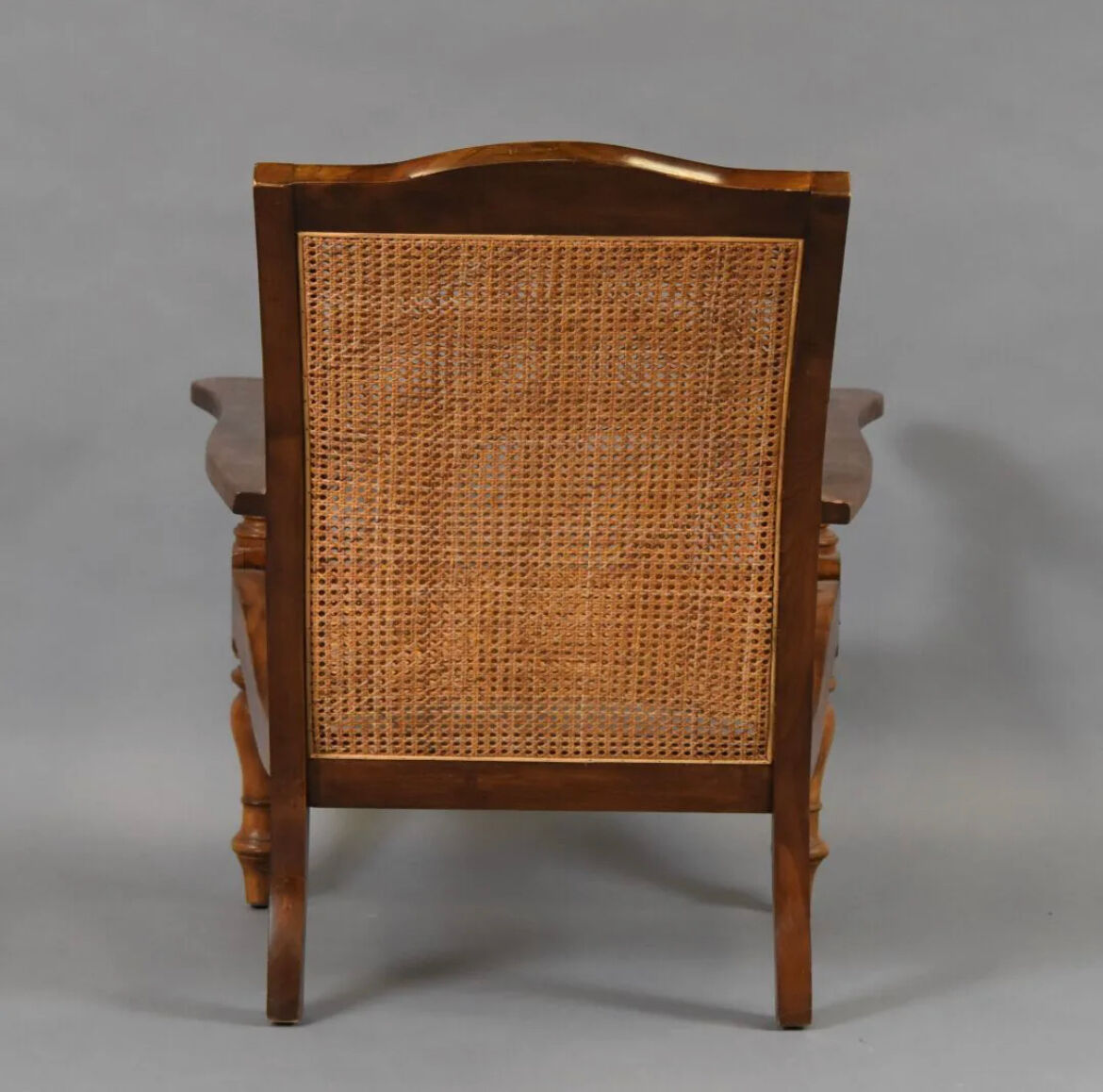 English rest chair - colonial walnut and cannage