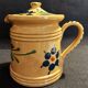Covered pitcher glazed terracotta Alsace Soufflenheim early 20th century