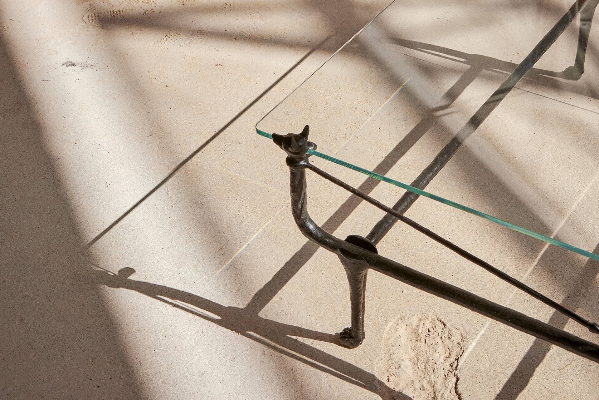 Loyal Bronze Dog Coffee Table